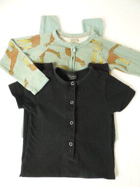 BONDS Giraffe Wondersuit & Little Bipsy Cotton Romper Set, Size 18-24 Months